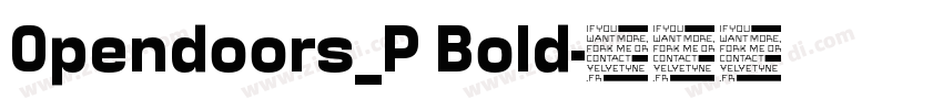 Opendoors_P Bold字体转换